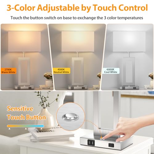 22’’ Touch Control Table Lamps Set of 2 (2 Count)
