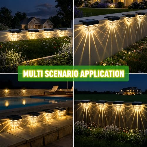 8 Pack Solar Deck Lights Outdoor (8 Count)