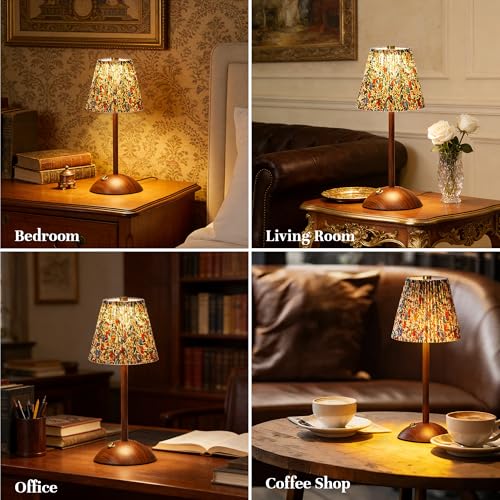 Small Vintage Cordless Table Lamp