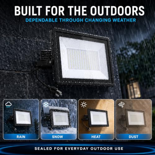 100W 4 Pack LED Flood Lights Outdoor (4 Count)