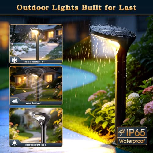 400LM Solar Pathway Lights with Motion Sensor (2 Count)