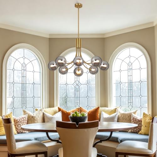Mid Century Light Fixture Gold Chandelier Large Sputnik Dining Lighting