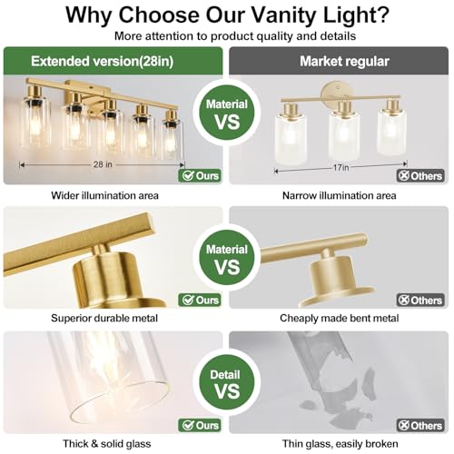 5 Light Bathroom Light Fixtures