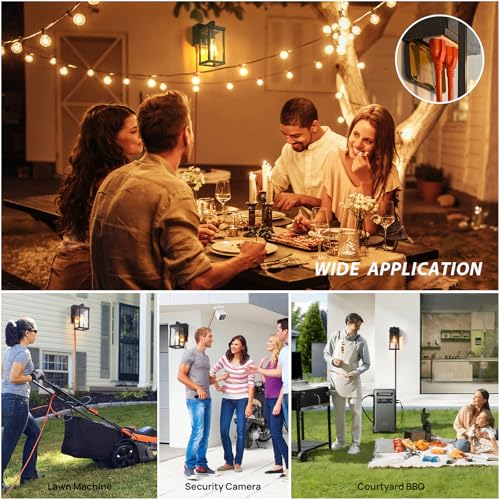 Porch Lights with GFCI Outlets Dusk to Dawn Outdoor Wall Lights Waterproof Exterior Lighting Fixtures Modern Outside Lights Wall Mount for House Patio Garage