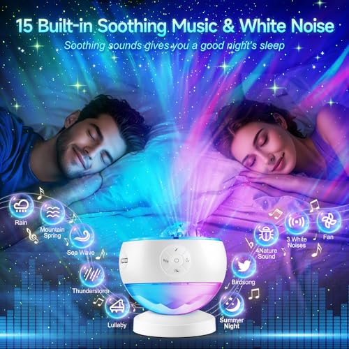 Northern Lights Projector Galaxy Projector with 300+ Light Effects Sound Machine