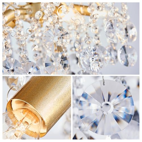 5 Light Crystal Chandelier Pendant Ceiling Light Modern Lighting Fixture for Bedroom Hallway Bar Kitchen Bathroom