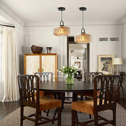 Amber Glass Pendant Light Fixtures 2