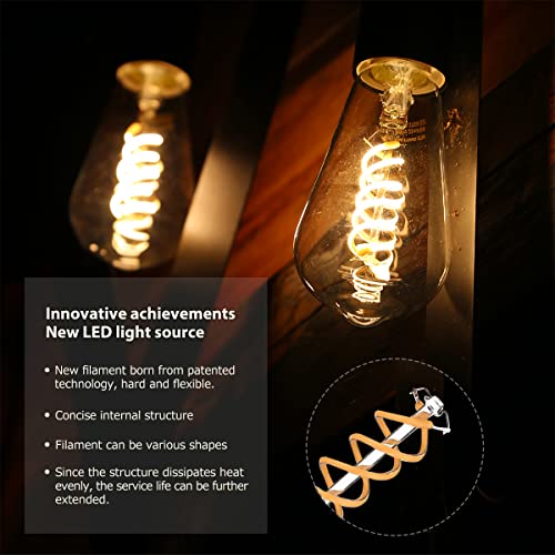 6 Pack ST19 ST58 Edison Bulb (6 Count)