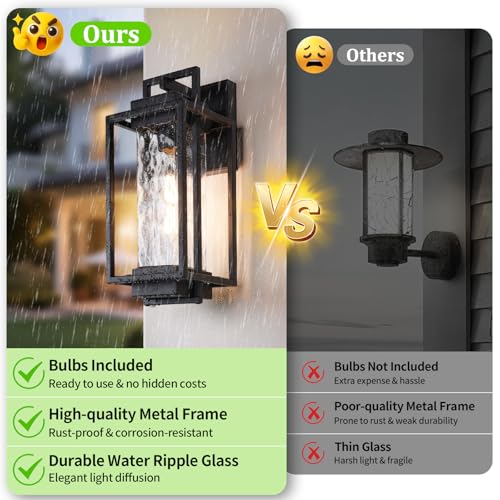 2 Pack 15" Modern Outdoor Wall Lights (2 Count)