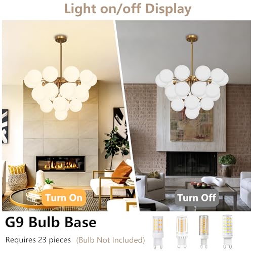 Gold Sputnik Chandelier Mid Century Modern 23 Light High Ceiling Chandelier