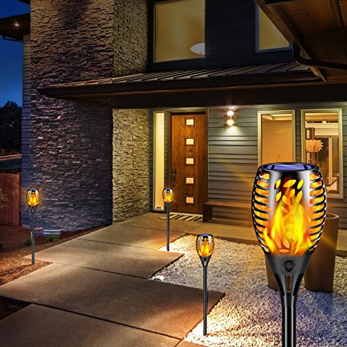 8 Pack Solar Lights Outdoor Flickering Flame Solar Torch Lights (8 Count)