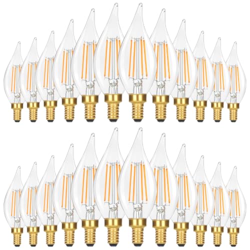 Dimmable E12 Candelabra LED Light Bulbs 60W Equivalent (24 Count)