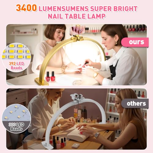 31in Half Moon Light for Nail Desk