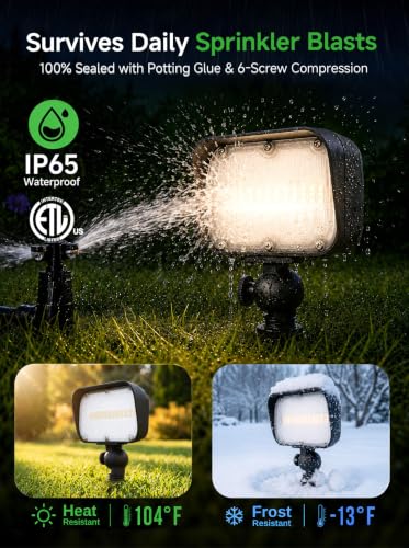 Low Voltage Landscape Flood Light (12W Warm White (3000K) / 1 Pack(Wiring Required))