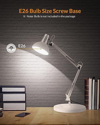 Metal Adjustable Desk Lamp with Clamp