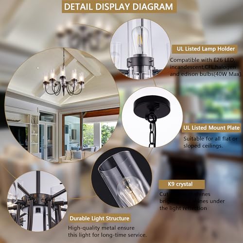 Black Farmhouse Chandelier