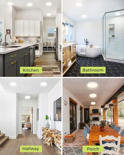 1PACK Flush Mount LED Ceiling Light Fixture White