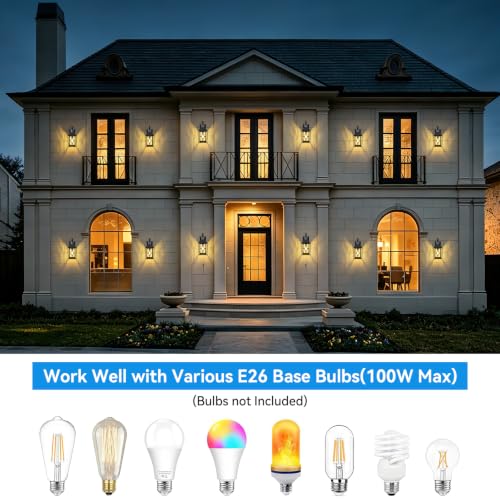Motion Sensor Outdoor Lights (Matte Black (Hardwired ))