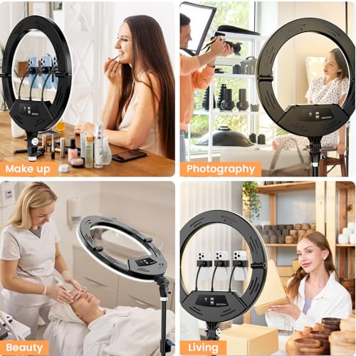 18" Foldable Ring Light with Stand for iPhone ipad