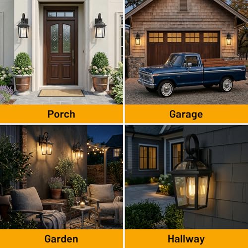 Front Porch Lights Outdoor Wall Lights Exterior Wall Sconce Set of 2 (2 Count)