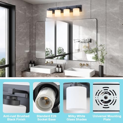 Modern Bathroom Light Fixtures Over Mirror