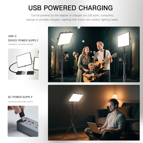 2 Pack LED Video Light Kit (2 Count)