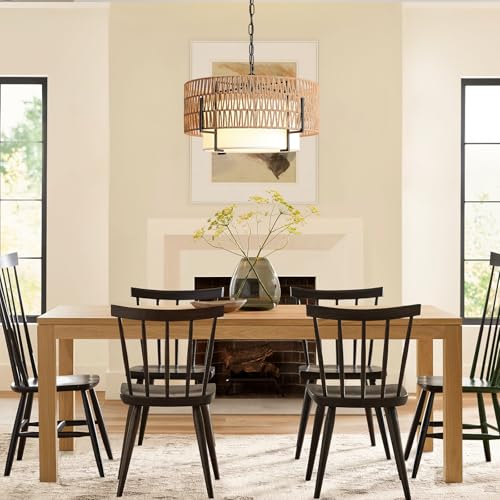 4 Light Boho Chandelier for Dining Room