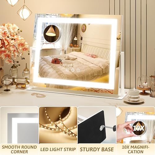 Vanity Mirror with Lights 22"x18"