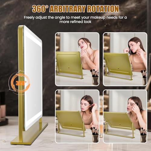 Vanity Mirror with Lights 22"×17"