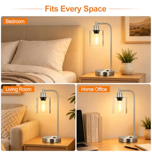 Industrial Touch Control Table Lamps Set of 2 (2 Count)