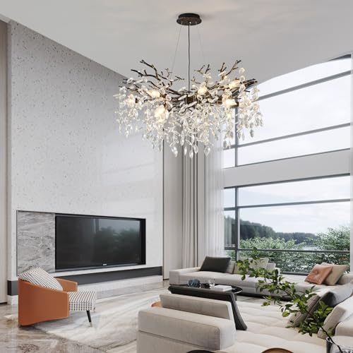 32 Inch Black Crystal Chandelier 10