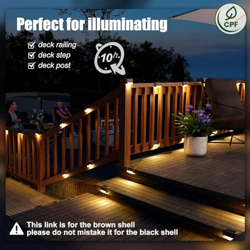 Solar Deck Lights Outdoor 16 Pack (16 Count)