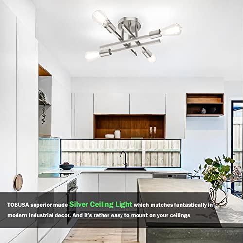 Brushed Nickle Semi Flush Mount Ceiling Lights