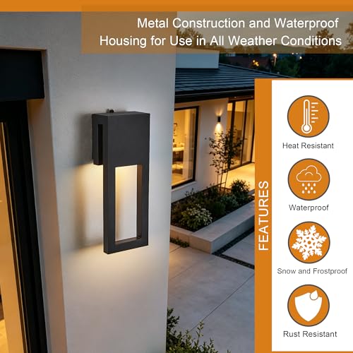 Set of 2 Dusk to Dawn Outdoor Wall Lights (2 Count)