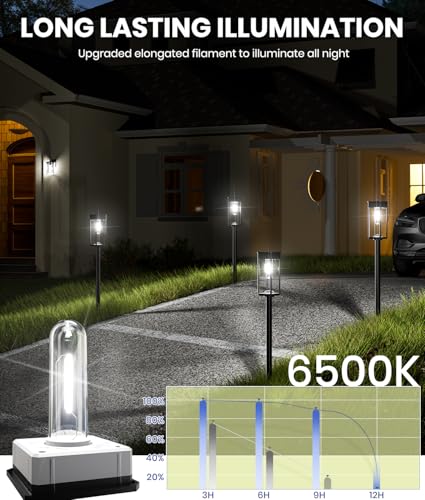 12 Pack Bright Solar Pathway Lights Outdoor (12 Count)