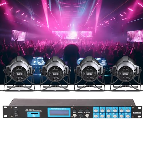 RD 100 DMX512 Recorder 19" 1U Rack DMX Controller SD Card Loop Playback Blackout Timer for Stage DJ Club Lighting
