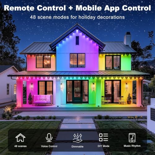 500FT Permanent Outdoor Lights Waterproof with Smart App Control Remote