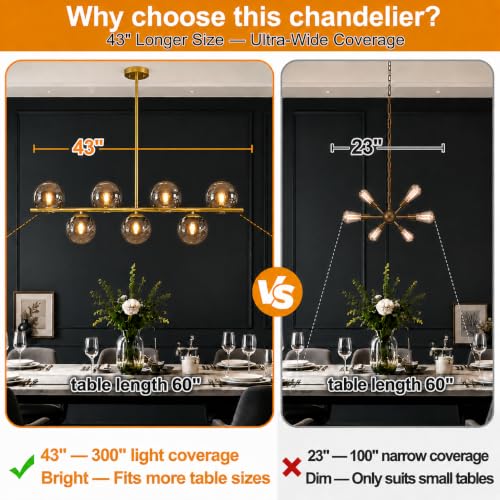 Globe Modern Sputnik Chandeliers for Dining Room Chandelier