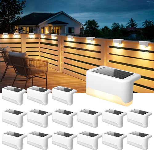 Solar Deck Lights Outdoor (16 Count)