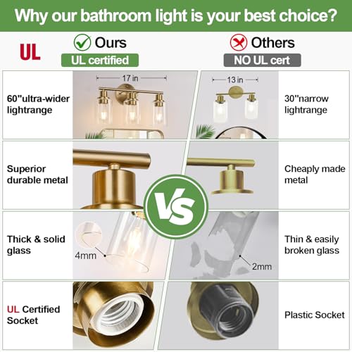 3 Light Bathroom Light Fixtures