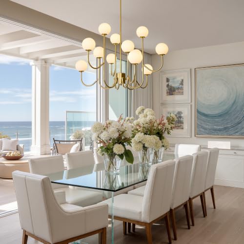 31.5″ Gold Sputnik Chandeliers for Dining Room Light Fixture