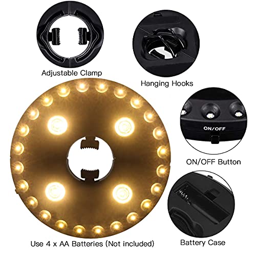 Patio Umbrella Lights Battery Operated (2 Count)