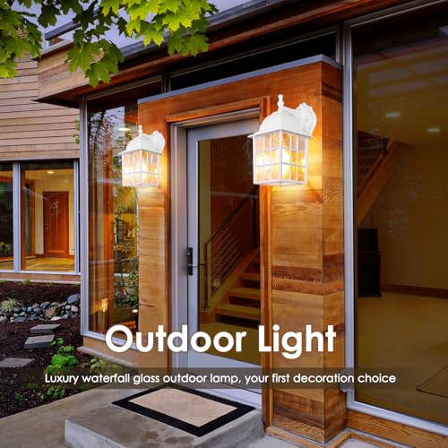 2 Pack Dusk to Dawn Outdoor Wall Light (2 Count)