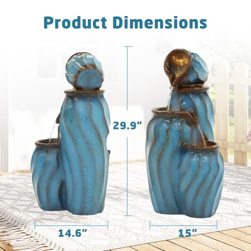 29.5" Outdoor Garden Water Fountain