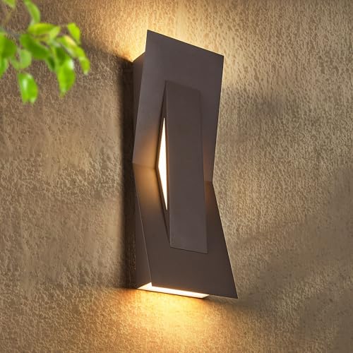 Modern Art Exterior LED Wall Sconce 24W Dimmable