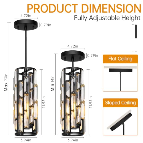 Black Pendant Lights Kitchen Island 2 Pack (2 Count)