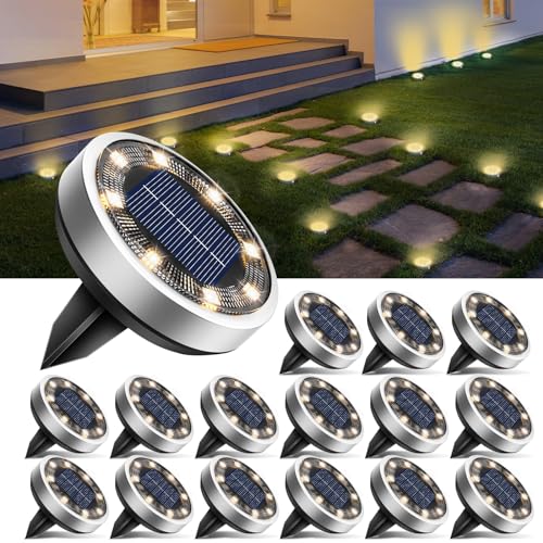 16 Pack Solar Lights Outdoor Waterproof (16 Count)