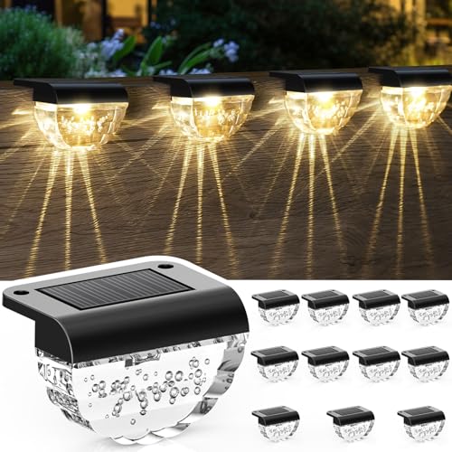 12 Pack Solar Deck Lights Outdoor