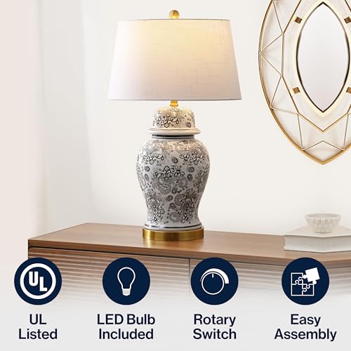 Ellis Chinoiserie Ginger Jar Table Lamp 29.5"