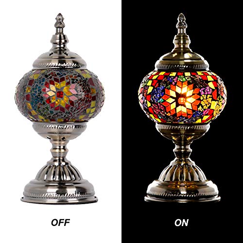 Turkish Mosaic Lamp Stained Glass Table Lamp with Tiffany Style